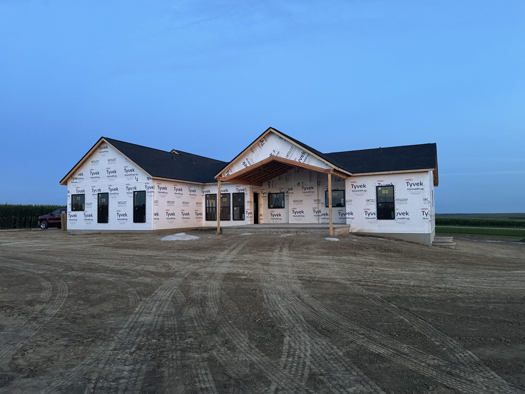 Justin and Megan’s finished custom home near Remsen, Iowa